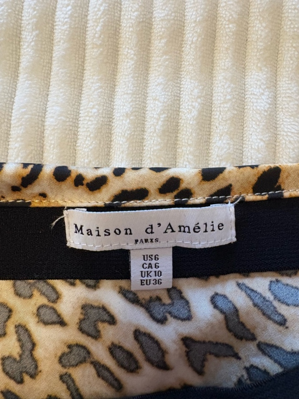 Maison D’ Amelie Leopard Cheetah Animal Print Skirt Size 6 - Picture 6 of 7